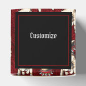 Personalisierte rote Hörner auf Geschenkschachtel (Oben)