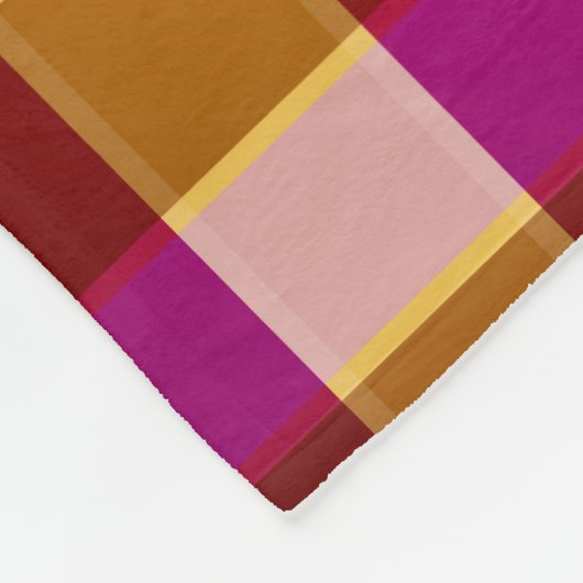 Personalisierte rote karierte Kuh Fleece-Decke Fleecedecke (Ecke)