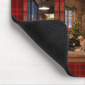 Personalisierte rote Karo-6-vertikale Fotocollage Mousepad (Ecke)