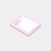 Personalisierte rote Katze und Mond Z vom Post-it Klebezettel (angewinkelt)