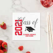 Personalisierte Rote Klasse der Geschenkschule 202 Serviette (Beispiel)