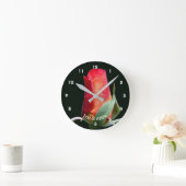 Personalisierte rote Knospe Runde Wanduhr (Zuhause)