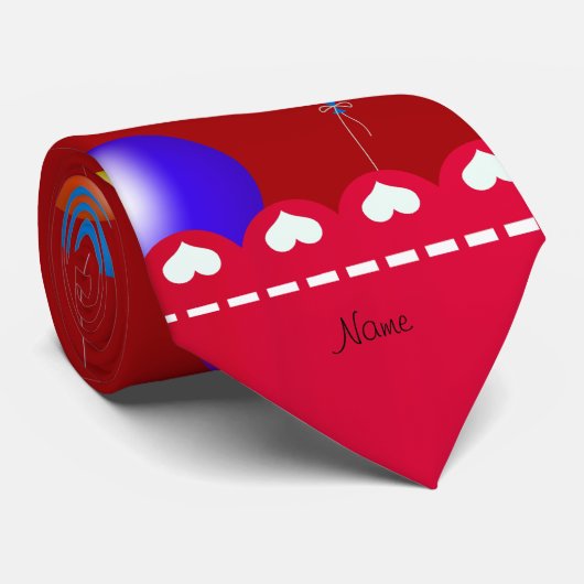 Personalisierte rote krawatte (Gerollt)
