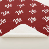 Personalisierte rote Kuscheldecke für Mama und Pap Sherpadecke (3/4)