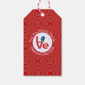Personalisierte rote LIEBE der Azoren Geschenkanhänger
