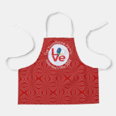 Personalisierte rote LIEBE der Azoren Schürze (Vorderseite)