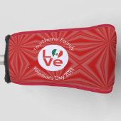Personalisierte Rote LIEBE Golf Headcover (Vorderseite)