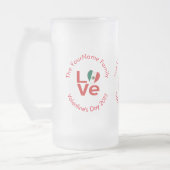 Personalisierte Rote LIEBE Mattglas Bierglas (Links)