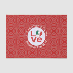 Personalisierte Rote LIEBE Seidenpapier