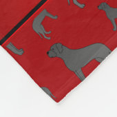 Personalisierte rote Mastiffnamenshunde Fleecedecke (Ecke)