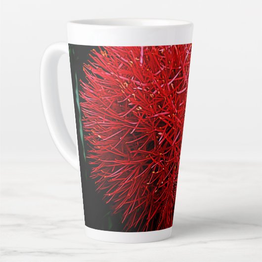 Personalisierte Rote Mayflower Latte Tasse (Linke Ecke)
