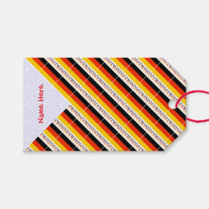 Personalisierte rote Namens Deutschland-Flagge gek Geschenkanhänger