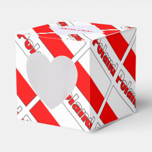 Personalisierte rote Namensflagge Polen Fliesenher Geschenkschachtel