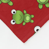 Personalisierte rote Namensfrösche Fleecedecke (Ecke)