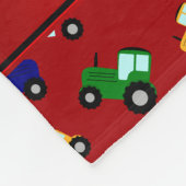 Personalisierte rote Namenstraktoren Fleecedecke (Ecke)