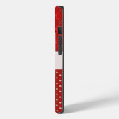 Personalisierte Rote Raute und Polka Dots Telefong Case-Mate iPhone Hülle (Rückseite / Links)