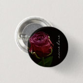 Personalisierte Rote Rose Button (Vorne & Hinten)