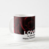 Personalisierte Rote Rose Kaffeetasse (Vorderseite Links)