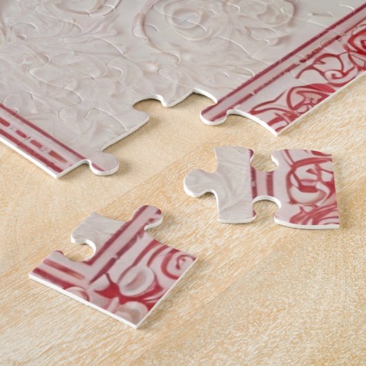 Personalisierte Rote Rose Puzzle (Seite)