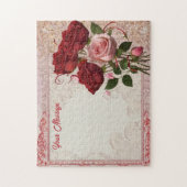 Personalisierte Rote Rose Puzzle (Vertikal)