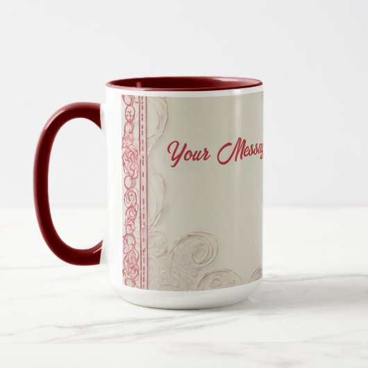 Personalisierte Rote Rose Tasse (Links)