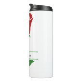 Personalisierte Rote Rose Thermosbecher (Nach rechts gedreht)