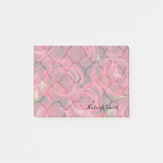 Personalisierte Rote Rosen - Anmerkungen Post-it Klebezettel (Vorderseite)