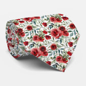Personalisierte Rote Rosen Krawatte (Gerollt)