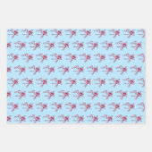 Personalisierte Rote Rosen "mit L ❤️ VE" Geschenkpapier Set (Vorderseite 2)