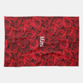 Personalisierte rote Rosen - Multimedia-Druck Geschirrtuch (Horizontal)