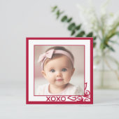 Personalisierte Rote Rosen Valentintagskarte (Stehend Vorderseite)