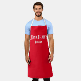 Personalisierte Rote Schürze