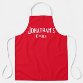 Personalisierte Rote Schürze (Vorderseite)
