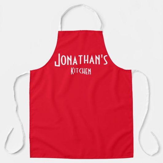 Personalisierte Rote Schürze (Vorderseite)