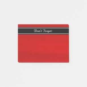 Personalisierte rote schwarze weiße Post-it-Notize Post-it Klebezettel
