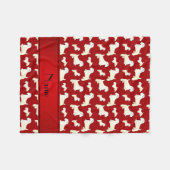 Personalisierte rote Sealyham Terriernamenshunde Fleecedecke (Vorderseite (Horizontal))