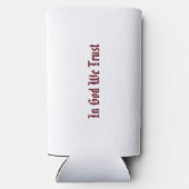 Personalisierte Rote Streifen Starry Blue US Flag Selters Dosenkühler (Rückseite)