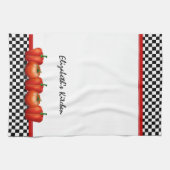 Personalisierte Rote Tomaten Pfeffer Italienischer Handtuch (Horizontal)