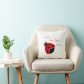 Personalisierte rote und schwarze Lady-Bug-Säule Kissen (Stuhl )