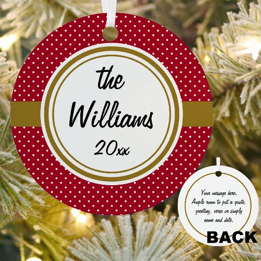 Personalisierte, rote und weiße Schweizer Dosen, G Ornament Aus Metall