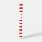 Personalisierte rote und weiße Streifen iPhone Hülle (Rechte Seite)