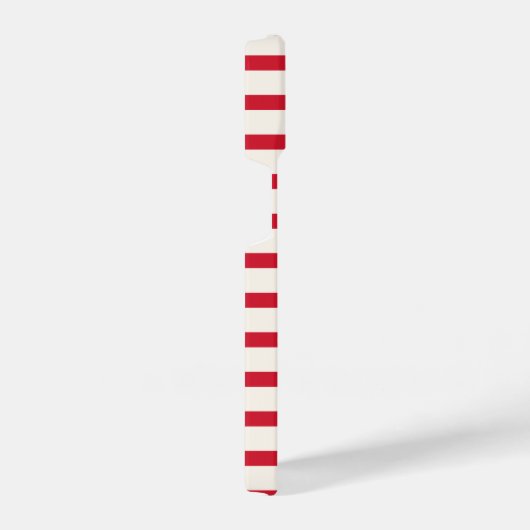 Personalisierte rote und weiße Streifen iPhone Hülle (Rechte Seite)