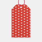 Personalisierte rote Valentinstagswünsche Geschenkanhänger (Rückseite)