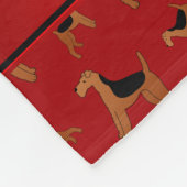 Personalisierte rote Waliser-Terriernamenshunde Fleecedecke (Ecke)