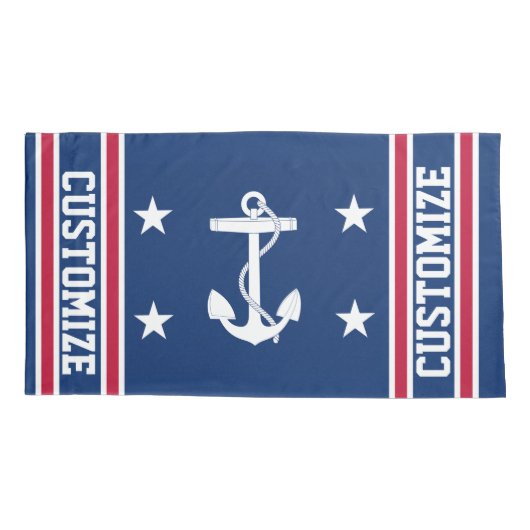 Personalisierte rote weiße u. blaue kissenbezug (Rückseite)