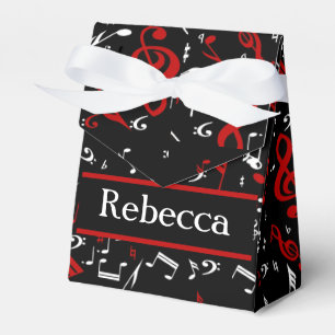 Personalisierte rote weiße und schwarze geschenkschachtel