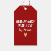 Personalisierte Rothemade mit Liebe Herz Geschenkanhänger (Vorderseite)