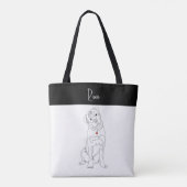 Personalisierte Rottweiler-Kunst und Name Tasche (Rückseite)