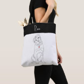 Personalisierte Rottweiler-Kunst und Name Tasche (Von Nahem)