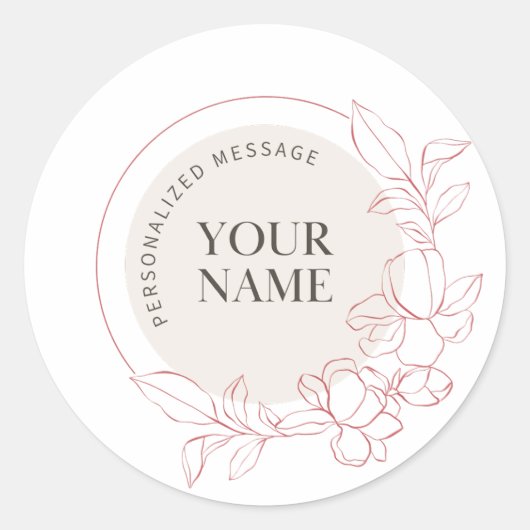 Personalisierte Round Stickers | Anpassbare Aufkle (Vorderseite)